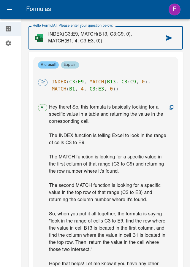 FormulAI is a powerful, fast and beautiful AI formula assistant for ...